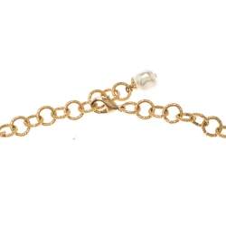 Pre Owned قلادة دولتشي أند غابانا رزين فيليغري متعدد الألوان بخرز ذهبي اللون