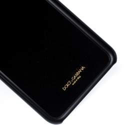 Pre Owned غطاء آيفون دولتشي اند غابانا جلد مرصع جواهر متعددة الألوان