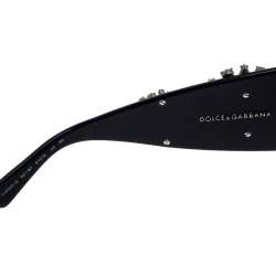 Pre Owned نظارة شمسية دولتشي أند غابانا كبيرة مزخرفة كريستال DG 4040-G سوداء