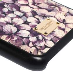 Pre Owned Dolce & Gabbana Multicolor Floral Print Leather iPhone 7 Case