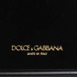 مملوكة مسبقًا Dolce & Gabbana Black/White Polka Dots Leather Crystal Embellished iPhone 7 Case