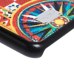 Pre Owned حافظة آيفون 7 دولتشي آند غابانا جلد مطبوعة متعددة الألوان