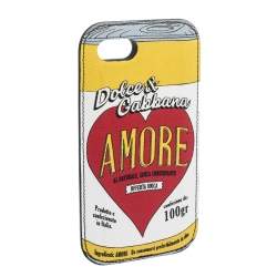 Dolce & Gabbana Multicolor Amore Print Leather iPhone 7 Case