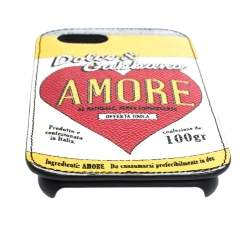 Dolce & Gabbana Multicolor Amore Print Leather iPhone 7 Case