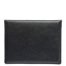 مملوكة مسبقًا Dolce & Gabbana Black Dauphine Leather iPad Envelope Case