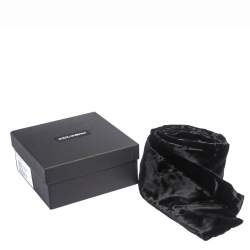 Pre Owned حزام دولتشي آند غابانا قطيفة أسود عريض 