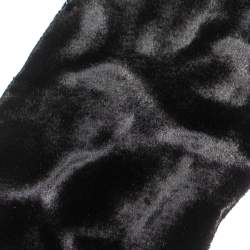 Pre Owned حزام دولتشي آند غابانا قطيفة أسود عريض 