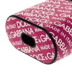 Pre Owned حافظ ة إير بودز دولشي أند غابانا فوشيا/ أبيض مطبوعة