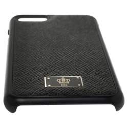 مملوكة مسبقًا جراب آيفون 7 دولتشي آند غابانا جلد أسود