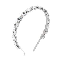 Dolce & Gabbana Crystal Embellished Silver Tone Headband