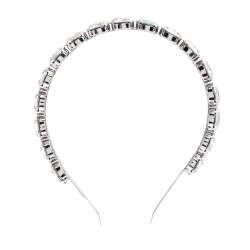 Dolce & Gabbana Crystal Embellished Silver Tone Headband
