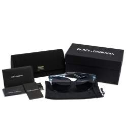 Pre Owned D&G Blue / Blue Gradient 8094 Cat Eye Sunglasses