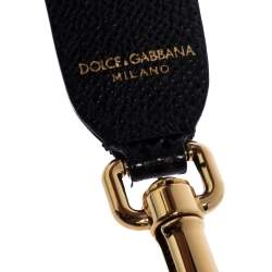 Pre Owned Dolce & Gabbana Black Snakeskin Studded Shoulder Bag Strap