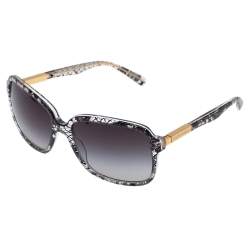 Pre Owned Dolce & Gabbana Lace Inlay/ Smoke Gradient DG 4172 Square Sunglasses