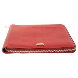 Pre Owned Dolce & Gabbana Red Leather Agenda Organizer