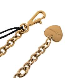 Pre Owned حزام دولتشي أند غابانا سلسلة لون ذهبي كريستال راتنج جلد أحمر L