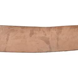 Pre Owned حزام خضر دولتشي أند غابانا جلد مرصع شعار جلد بني فاتح/ أبيض 85 سم