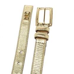 Pre Owned حزام دولتشي أند غابانا جلد ذهبي 100 سم