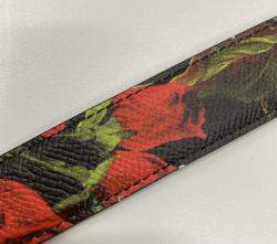 Pre Owned Dolce & Gabbana Floral Logo Belt Size 85 CM