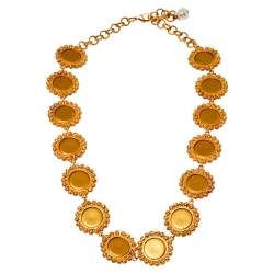 مملوكة مسبقًا Dolce & Gabbana Red Crystal Embellished Necklace
