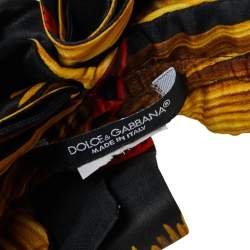 Dolce & Gabbana Black Silk Pasta Print Bow Headband