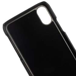 Pre Owned Dolce & Gabbana Black Leather Sacred Heart iPhone X Cover 