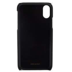Pre Owned Dolce & Gabbana Black Leather Sacred Heart iPhone X Cover 