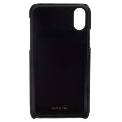 Pre Owned Dolce & Gabbana Black Leather DG DG Amore iPhone X Cover