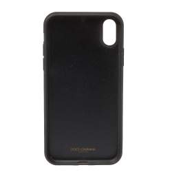 مملوكة مسبقًا حافظة أيفون أكس دولتشي أند غابانا دوفين طباعة فهد بني