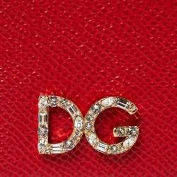 مملوكة مسبقًا حافظة أيفون أكس دولتشي أند غابانا دوفين جلد سوداء/ حمراء