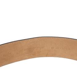 Pre Owned حزام دولتشي أند غابانا إبزيم قلب ديفوشيون جلد أسود 80 سم