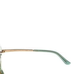 Dolce & Gabbana Crystal Embellished Sunflower/ Green Gradient DG 4369 B-H Round Sunglasses