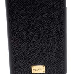 Dolce & Gabbana Black Leather iPhone 7/8 Plus Case