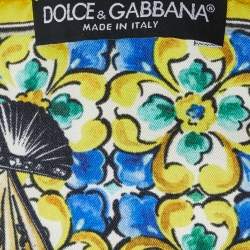 Pre Owned Dolce & Gabbana Multicolor Multiprint Silk Square Scarf
