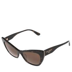 Pre Owned Dolce & Gabbana Dark Havana/Brown Gradient DG-4370 Cat Eye Sunglasses