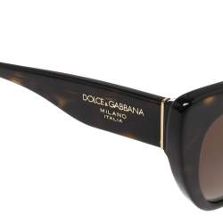 Pre Owned Dolce & Gabbana Dark Havana/Brown Gradient DG-4370 Cat Eye Sunglasses