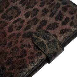 Pre Owned Dolce & Gabbana Multicolor Leopard Print Leather Tablet 2 Case