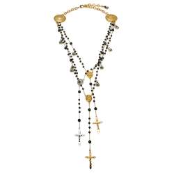 مملوكة مسبقًا Dolce & Gabbana Beaded Multi Layered Rosary Necklace