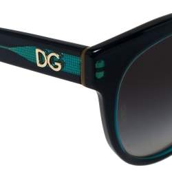 Pre Owned نظارة شمسية دولتشي أند غابانا DG4280 عين قطة غرادينت رصاصي و أزرق 