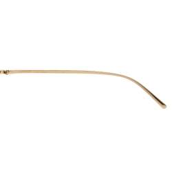 Pre Owned Dolce and Gabbana Gold/Grey DG2252-H Pearl Embellished Round Sunglasses