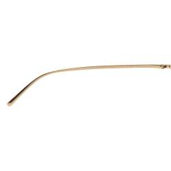 Pre Owned Dolce and Gabbana Gold/Grey DG2252-H Pearl Embellished Round Sunglasses