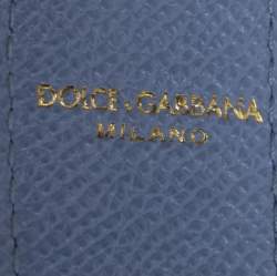 Pre Owned Dolce & Gabbana Blue Leather Studded Shoulder Bag Strap