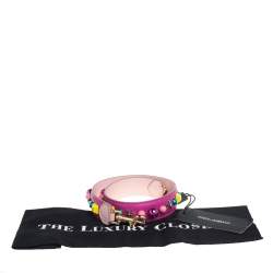 Pre Owned حمالة حقيبة دولتشي آند غابانا جلد فوشيا مرصعة