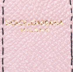 Pre Owned Dolce & Gabbana Pink/Green Leather Studded Shoulder Bag Strap