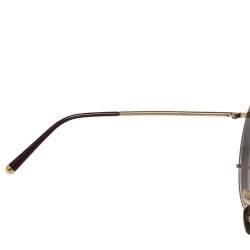 Pre Owned نظارة شمسية دولتشي أند غابانا DG2198 نقشة الفهد بني متدرجة مستديرة