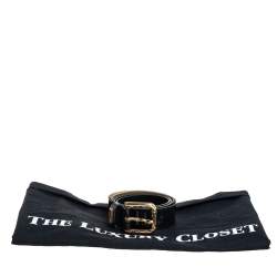 مملوكة مسبقًا Dolce & Gabbana Black Transparent Vinyl Waist Belt 65CM