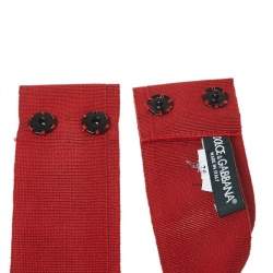 مملوكة مسبقًا Dolce & Gabbana Red Grosgrain Embellished Bow Waist Belt Size 38