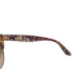 Pre Owned نظارة شمسية دولتشي أند غابانا عين قطة سيسيليان متدرجة دي جي4277 أحمر