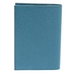 Pre Owned Dolce & Gabbana Blue Leather Passport Holder