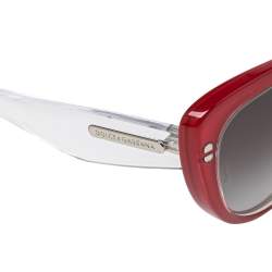 Pre Owned نظارة شمسية دولتشي أند غابانا DG 4221 غرادينت عين قطة أسيتات شفاف/أحمر 